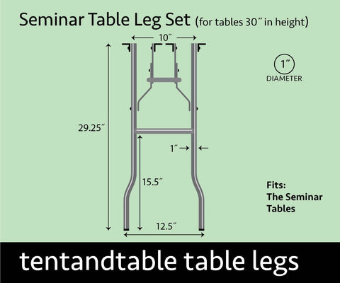 Replacement Leg Set for Seminar Rectangle Folding Table