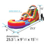 Image of 15' Rental Lite Rainbow Cloud Inflatable Water Slide with Blower and Pool