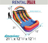 Image of 12' Rental Lite Rainbow Double Lane Inflatable Water Slide with Blower
