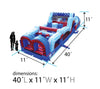 Image of 40' Red White Blue Marble Inflatable Obstacle Course with Blower