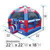 Image of Big Bubba 22' x 22' Red, White Blue Marble Giant Bounce House with Blower
