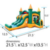 Image of Kids Yellow Marble Double Lane Slide Combo with Blower