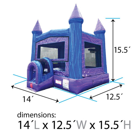 Purple Marble Modular Bounce House with Blower