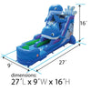 Image of 15' Foot Inflatable Water Slide - Whale with Blower