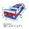 Image of MEGA Red, White, Blue 3-Piece Inflatable Obstacle Course Trio, with Blower