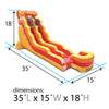 Image of 18' Lava Wave Marble Inflatable Water Slide with Blower