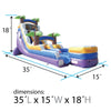 Image of 18' Tropical Purple Marble Inflatable Water Slide with Blower