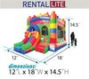 Image of Rental Lite Building Block Bounce House with Slide and Blower