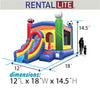 Image of Rental Lite Deluxe Sports Inflatable Water Slide Bounce House Combo with Blower