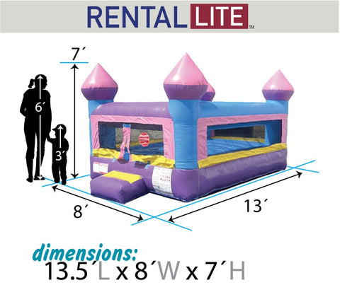 Rental Lite Junior Pink Castle Indoor Bounce House with Blower