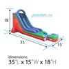 Image of 18' Retro Rainbow Inflatable Water Slide with Blower