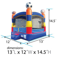 Rental Lite Sports Inflatable Bounce House with Blower