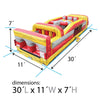 Image of 7-Element Red Marble Inflatable Obstacle Course with Blower