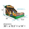 Image of Cabin Slide 14' Wet/Dry - Summer Camp-Themed Inflatable Slide