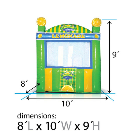 Inflatable Lemonade Booth - Concession Stand with Customizable Menu Panel
