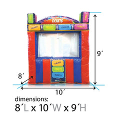Inflatable Ticket Booth - Classic Carnival-Style with Customizable Panels