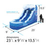 Image of 12' Tall Blue Marble Wave Inflatable Water Slide with Blower