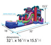 Image of Tropical Paradise, Double Water Slide Bounce House with Blower