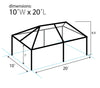 Image of 10' x 20' Replacement West Coast Tent Frame Only, Single Tube