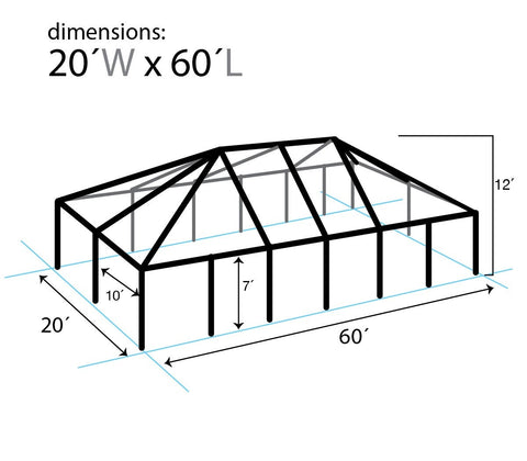 20' x 60' Replacement Weekender West Coast Tent Frame Only