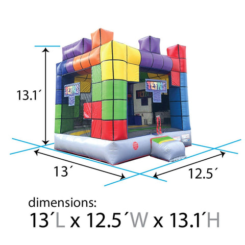 Rental Lite Tetris® Bounce House with Blower by POGO Bounce House