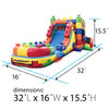 Image of Mega Building Block Inflatable Water Slide Bounce House with Blower