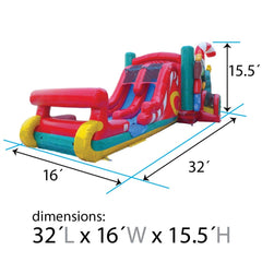 Holiday Inflatable Bounce House with Slide and Game Trio