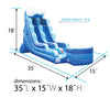 Image of 18' Blue Marble Wave Inflatable Water Slide with Blower