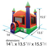 Image of Orange Castle Inflatable Bounce House with Blower