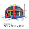 Image of 22' x 22' Big Bubba Giant Rainbow Bounce House with Blower