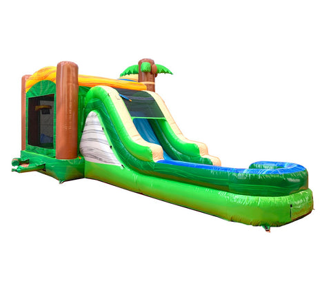 Mega Dinosaur Inflatable Water Slide Bounce House Combo with Blower