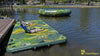 Image of 10′ Lakeside Tropical Graphic Series Inflatable Floating Dock and Bouncer Slide