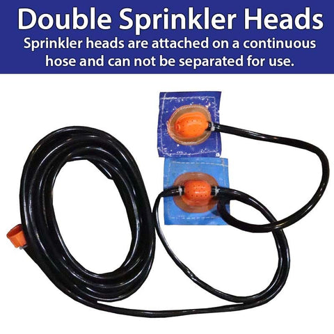 Sprinkler Hose with Double Sprinkler Heads - Compatible with Rental Lite Dual Lane Bounce House Slide Combos