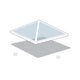 30' x 30' West Coast Frame Tent Top, Clear 2-Piece Sectional