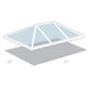30' x 45' West Coast Frame Tent Top, Clear Sectional