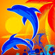 Replacement Wingless Dunking Booth Vinyl Canvas - Dolphin