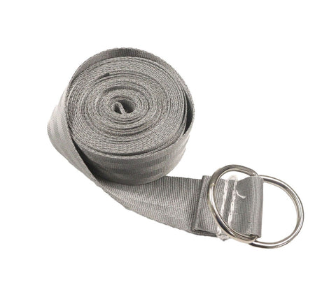 1.5" x 13' Double D Ring Tie Down Nylon Webbing Straps, Grey