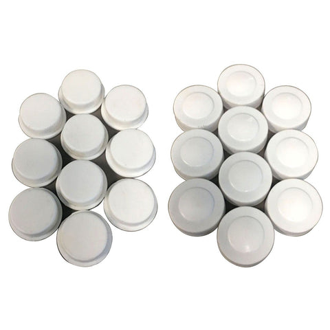 Water Bag Plastic Screw On Cap and Rubber Plug Insert (10 Pack of Each)