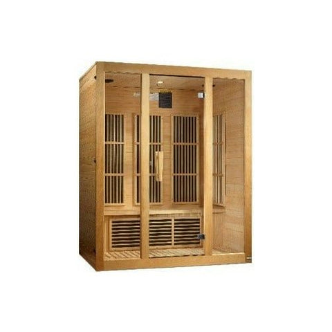 dynam Saunas Maxxus "Bellevue" 3 person Low EMF FAR Infrared Sauna Canadian Hemlock by Dynamic Saunas Direct 019962853364 MX-J306-01