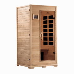 Golden Designs Studio Elite 1-2-person PureTech™ Near Zero EMF (Under 2MG) FAR Infrared Sauna (Canadian Hemlock) by Dynamic Saunas Direct