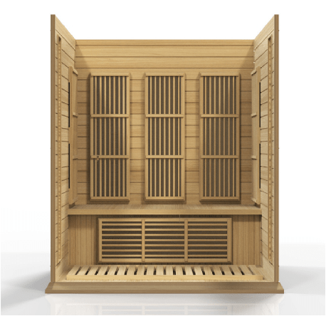 Maxxus Low EMF FAR Infrared Sauna Canadian Hemlock by Dynamic Saunas Direct