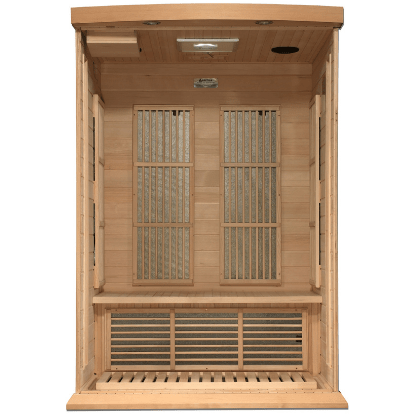 Dynamic Saunas Direct Saunas Maxxus 2 Person Near Zero EMF FAR Infrared Sauna - Canadian Hemlock by Dynamic Saunas Direct 019962851469 MX-K206-01-ZF Maxxus 2 Person Near Zero EMF FAR   Hemlock by Dynamic Saunas Direct