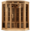 Image of Dynamic Saunas Direct Saunas Maxxus 3 Person Corner Near Zero EMF FAR Infrared Sauna - Canadian Hemlock by Dynamic Saunas Direct 019962851865 MX-K356-01-ZF Maxxus 3 Person Corner Near Zero EMF FAR Hemlock Dynamic Saunas Direct