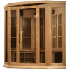 Image of Dynamic Saunas Direct Saunas Maxxus 3 Person Corner Near Zero EMF FAR Infrared Sauna - Canadian Hemlock by Dynamic Saunas Direct 019962851865 MX-K356-01-ZF Maxxus 3 Person Corner Near Zero EMF FAR Hemlock Dynamic Saunas Direct