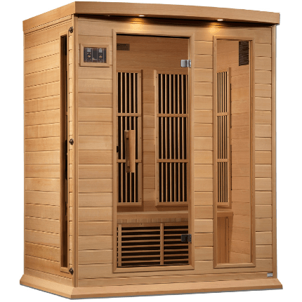 Dynamic Saunas Direct Saunas Maxxus 3 Person Near Zero EMF FAR Infrared Sauna - Canadian Hemlock by Dynamic Saunas Direct 019962851667 MX-K306-01-ZF Maxxus 3 Person Near Zero EMF FAR Canadian  by Dynamic Saunas Direct