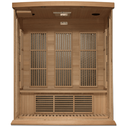 Dynamic Saunas Direct Saunas Maxxus 3 Person Near Zero EMF FAR Infrared Sauna - Canadian Hemlock by Dynamic Saunas Direct 019962851667 MX-K306-01-ZF Maxxus 3 Person Near Zero EMF FAR Canadian  by Dynamic Saunas Direct