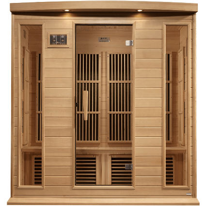 Dynamic Saunas Direct Saunas Maxxus 4 Person Near Zero EMF FAR Infrared Sauna - Canadian Hemlock by Dynamic Saunas Direct 019962852060 MX-K406-01-ZF Maxxus 4 Person Near Zero EMF FAR  Hemlock by Dynamic Saunas Direct