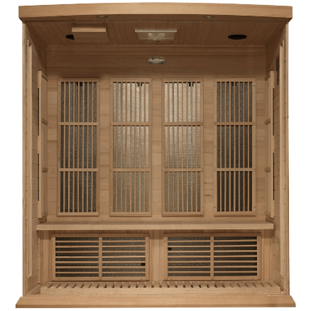 Dynamic Saunas Direct Saunas Maxxus 4 Person Near Zero EMF FAR Infrared Sauna - Canadian Hemlock by Dynamic Saunas Direct 019962852060 MX-K406-01-ZF Maxxus 4 Person Near Zero EMF FAR  Hemlock by Dynamic Saunas Direct