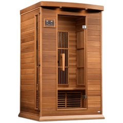 Dynamic Saunas Direct Saunas Maxxus "Cholet Edition" 2 Person Near Zero EMF FAR Infrared Sauna - Canadian Red Cedar by Dynamic Saunas Direct 019962851568 MX-K206-01-ZF Ced Maxxus "Cholet Edition" 2 Person Near Zero EMF  Dynamic Saunas Direct