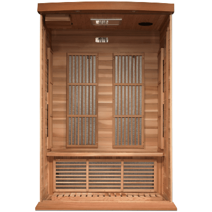 Dynamic Saunas Direct Saunas Maxxus "Cholet Edition" 2 Person Near Zero EMF FAR Infrared Sauna - Canadian Red Cedar by Dynamic Saunas Direct 019962851568 MX-K206-01-ZF Ced Maxxus "Cholet Edition" 2 Person Near Zero EMF  Dynamic Saunas Direct